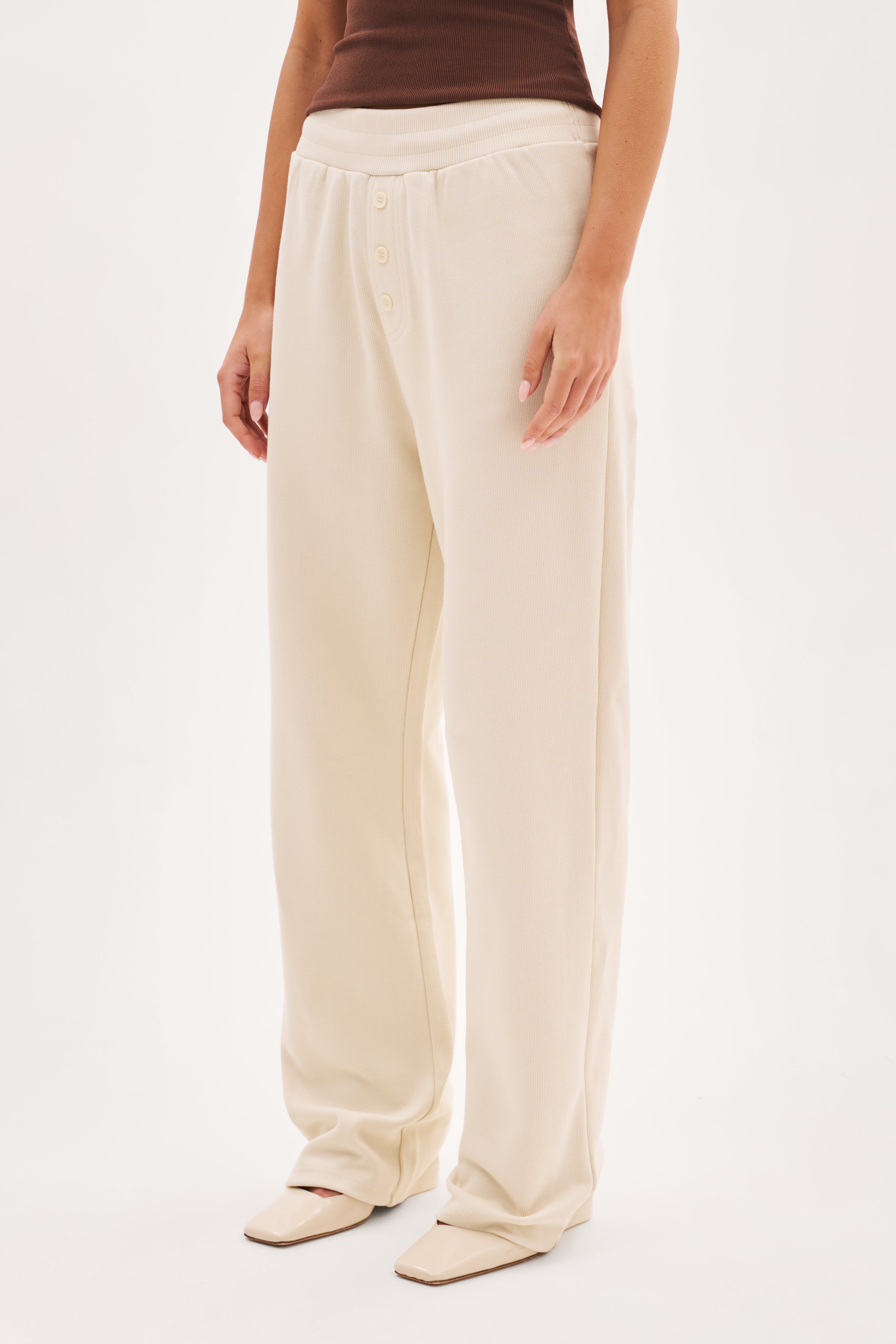 Reworked Daily Errands Straight Leg Joggers - Vintage White