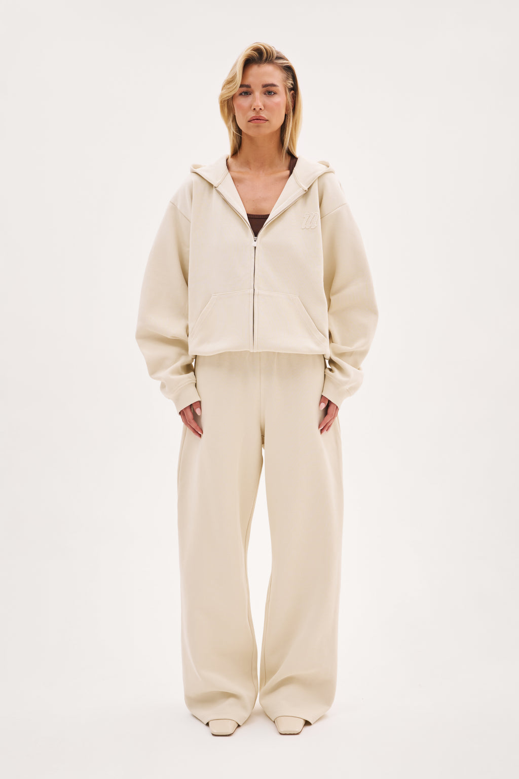 Reworked Daily Errands Mid Length Hoodie - Vintage White