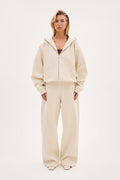 Reworked Daily Errands Mid Length Hoodie - Vintage White