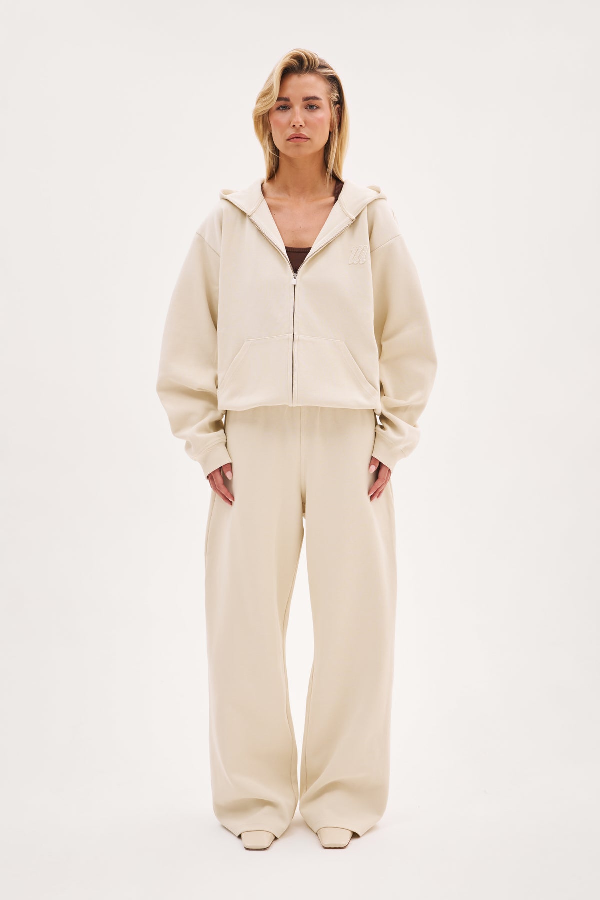 Reworked Daily Errands Mid Length Hoodie - Vintage White