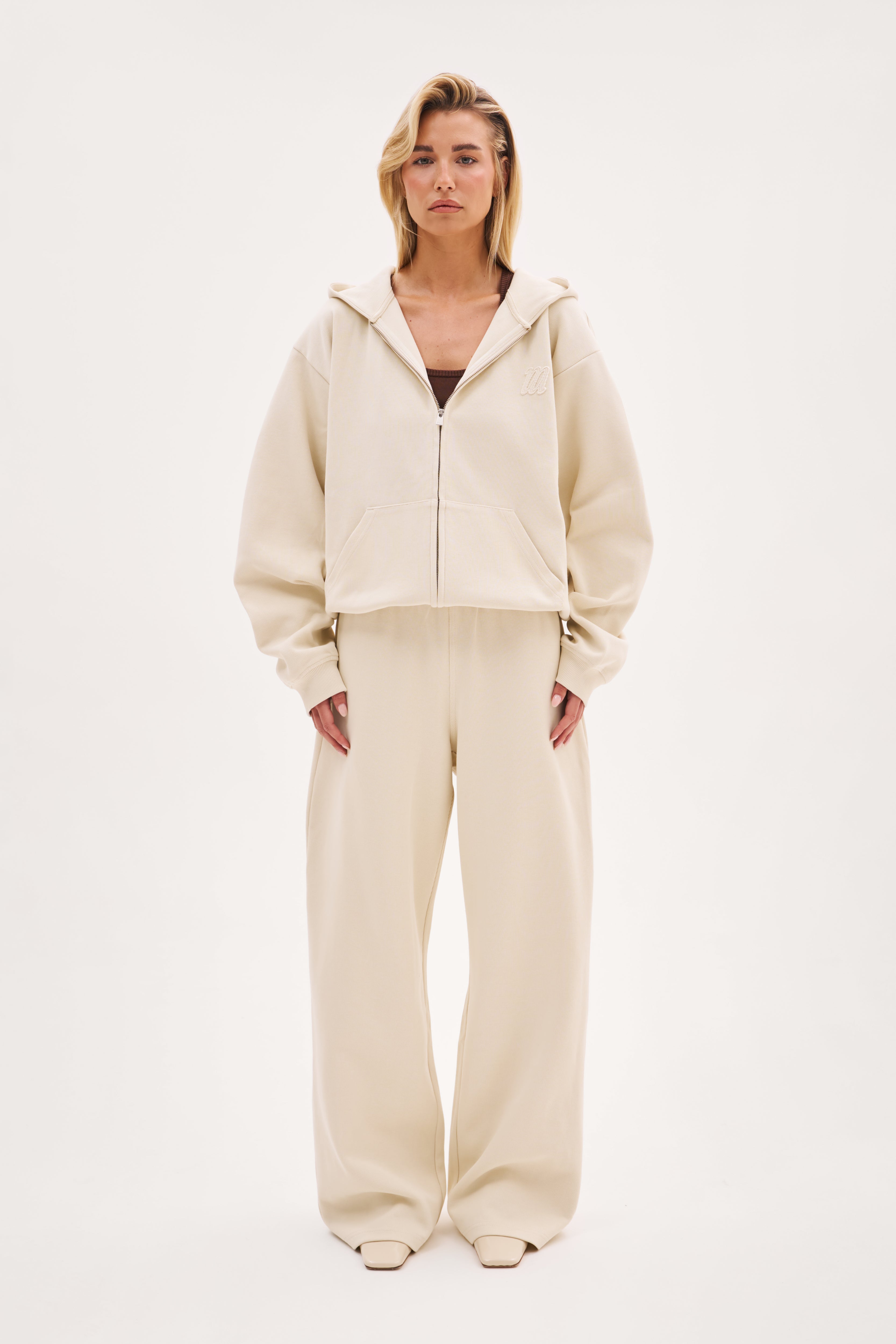 Reworked Daily Errands Mid Length Hoodie - Vintage White