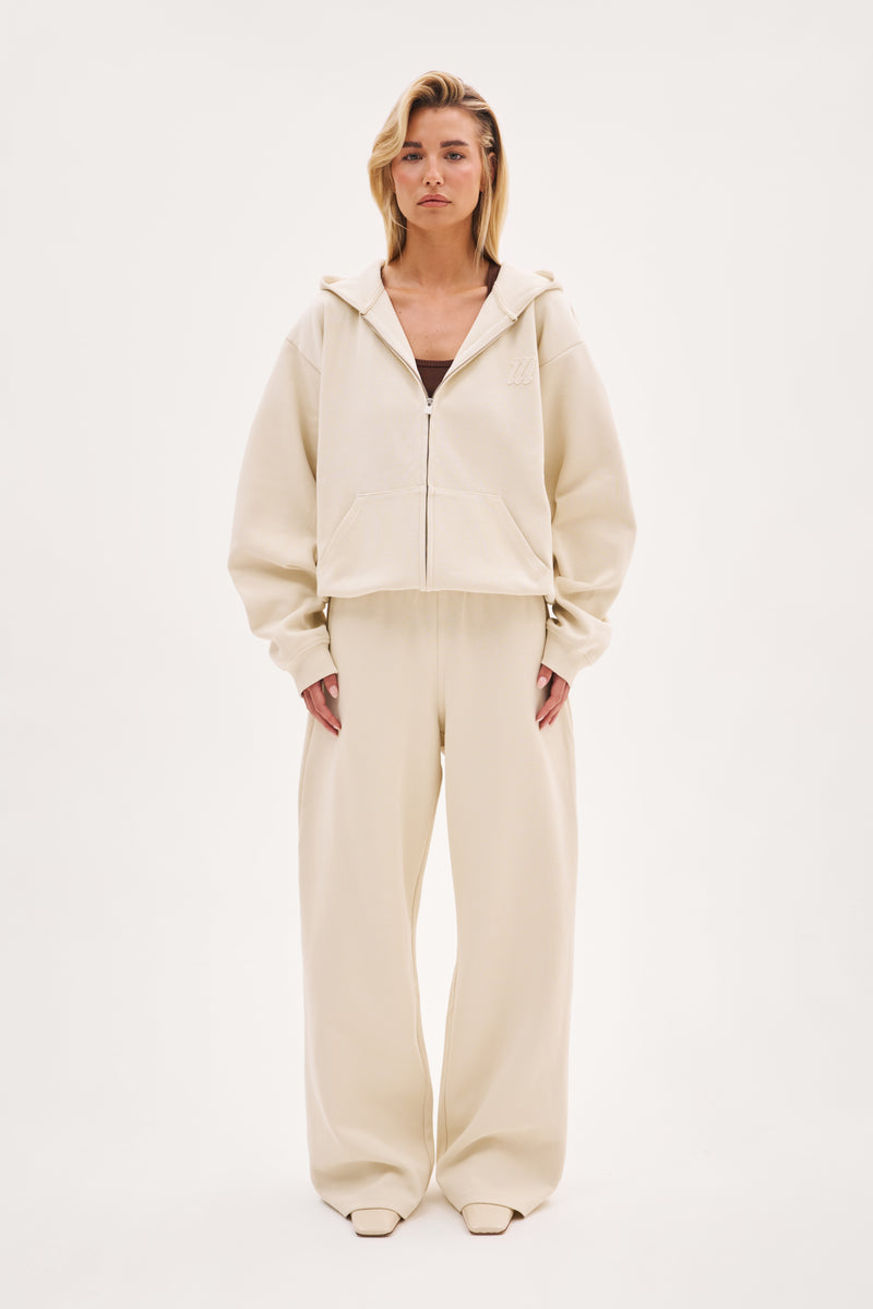 Reworked Daily Errands Mid Length Hoodie - Vintage White