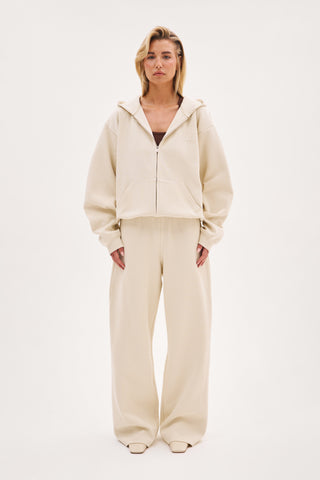 Reworked Daily Errands Mid Length Hoodie - Vintage White