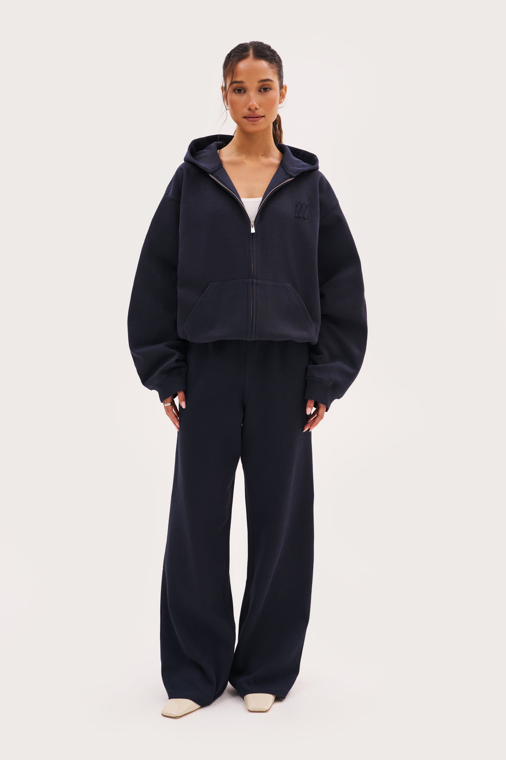 Reworked Daily Errands Mid Length Hoodie - Navy