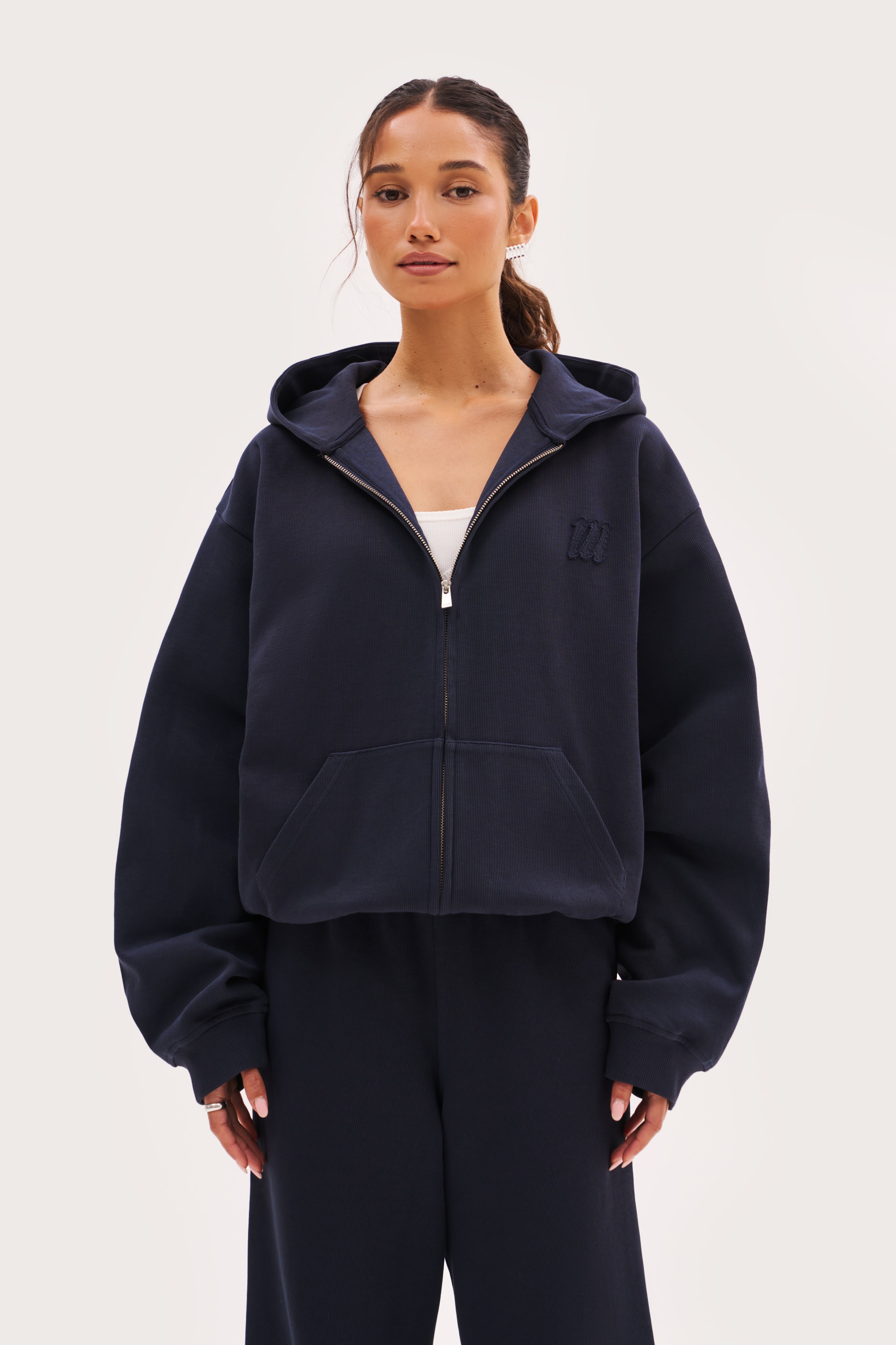 Reworked Daily Errands Mid Length Hoodie - Navy