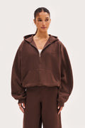 Reworked Daily Errands Mid Length Hoodie - Washed Mocha