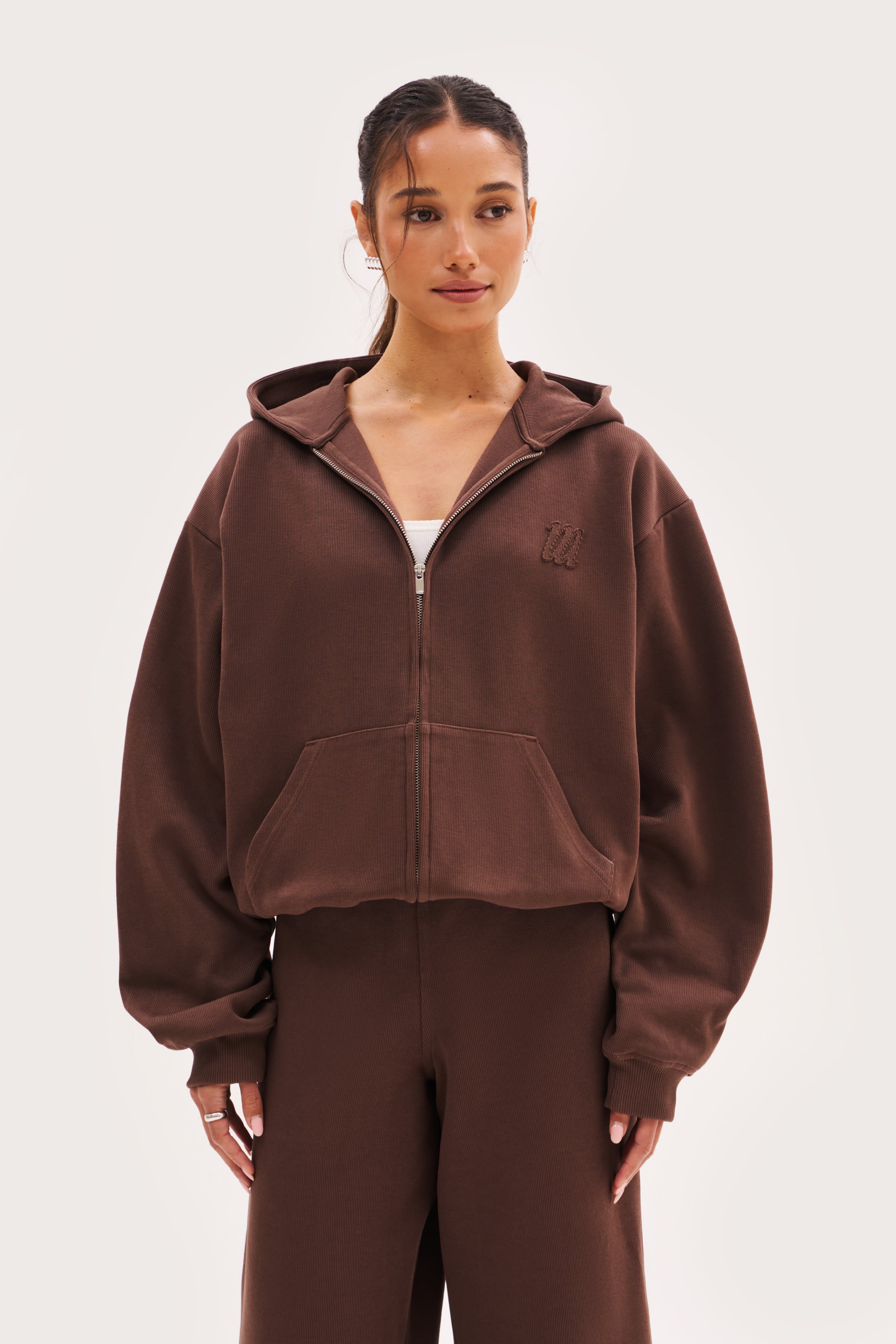 Reworked Daily Errands Mid Length Hoodie - Washed Mocha