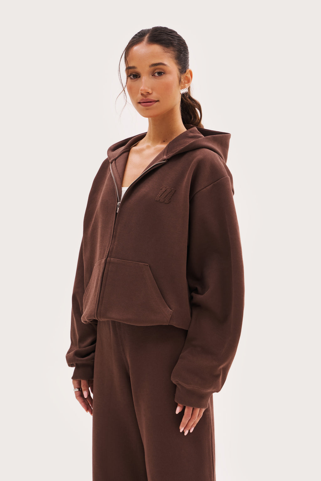 Reworked Daily Errands Mid Length Hoodie - Washed Mocha