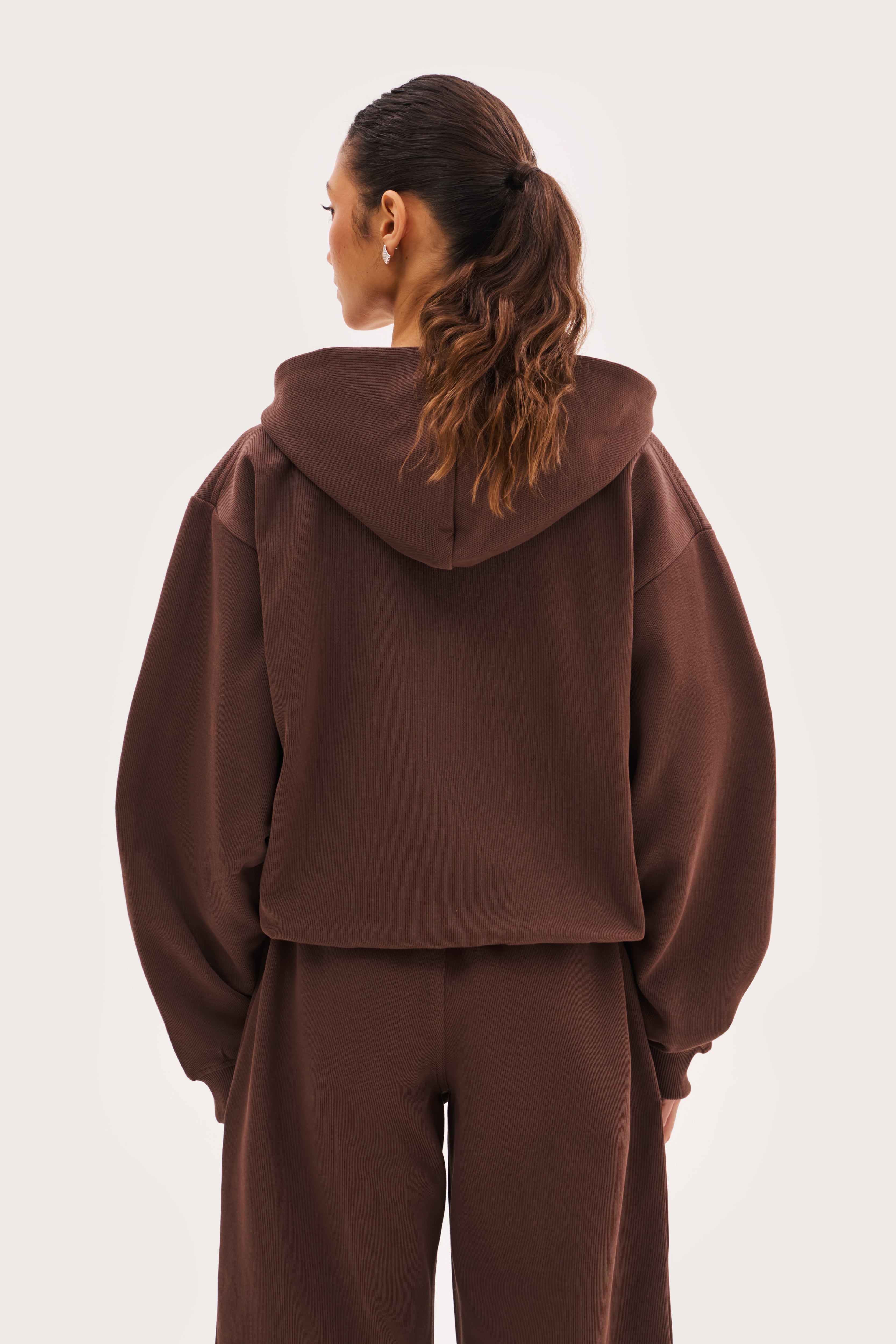 Reworked Daily Errands Mid Length Hoodie - Washed Mocha