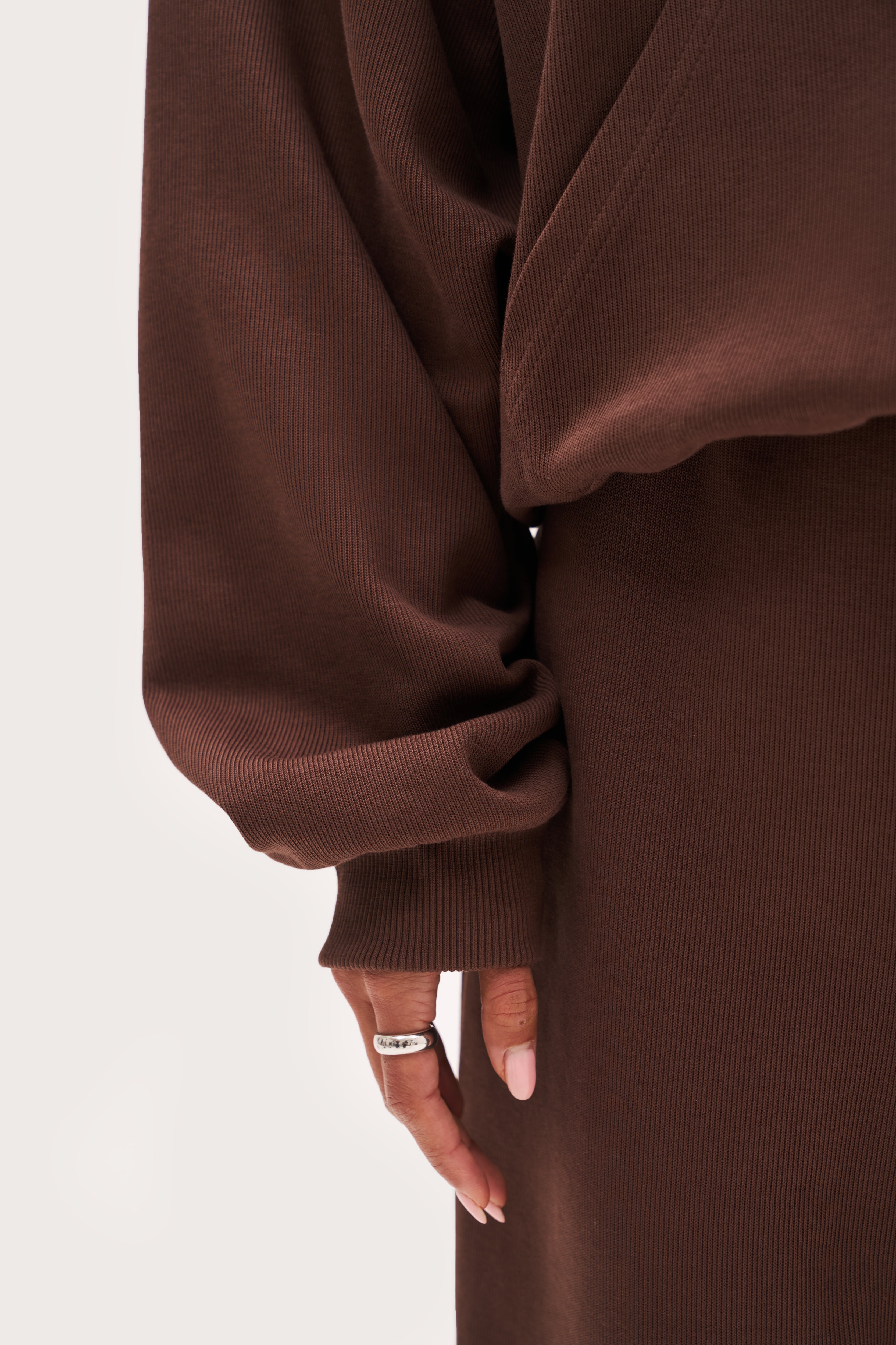 Reworked Daily Errands Mid Length Hoodie - Washed Mocha