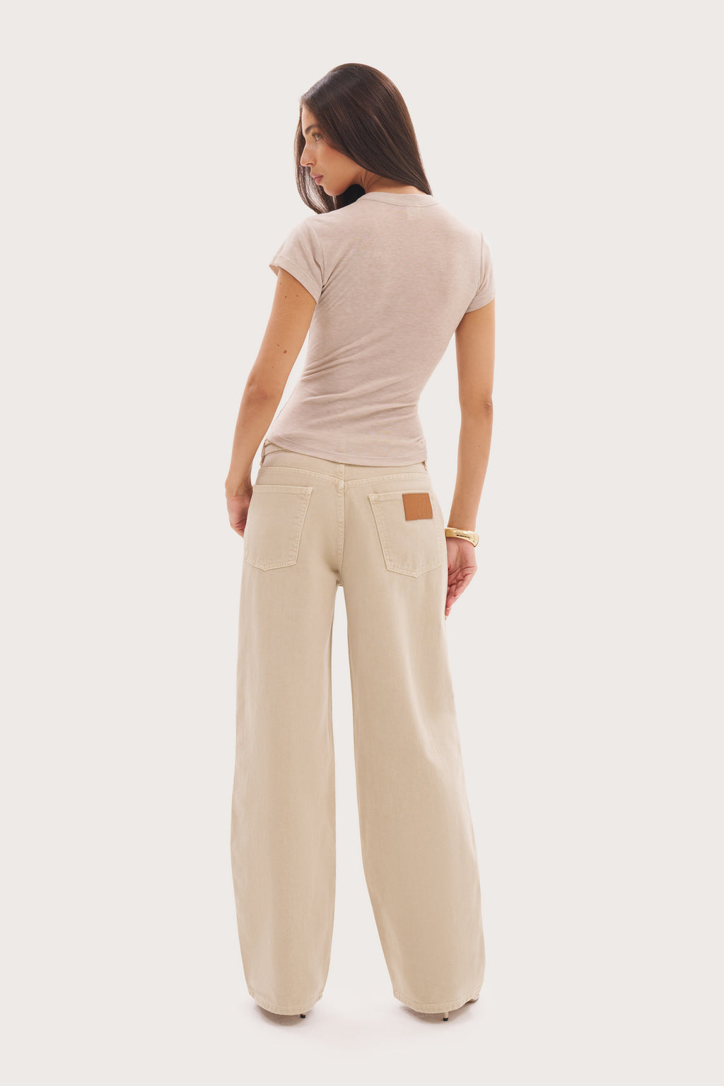 Minimal Sheer Tee - Taupe Marl
