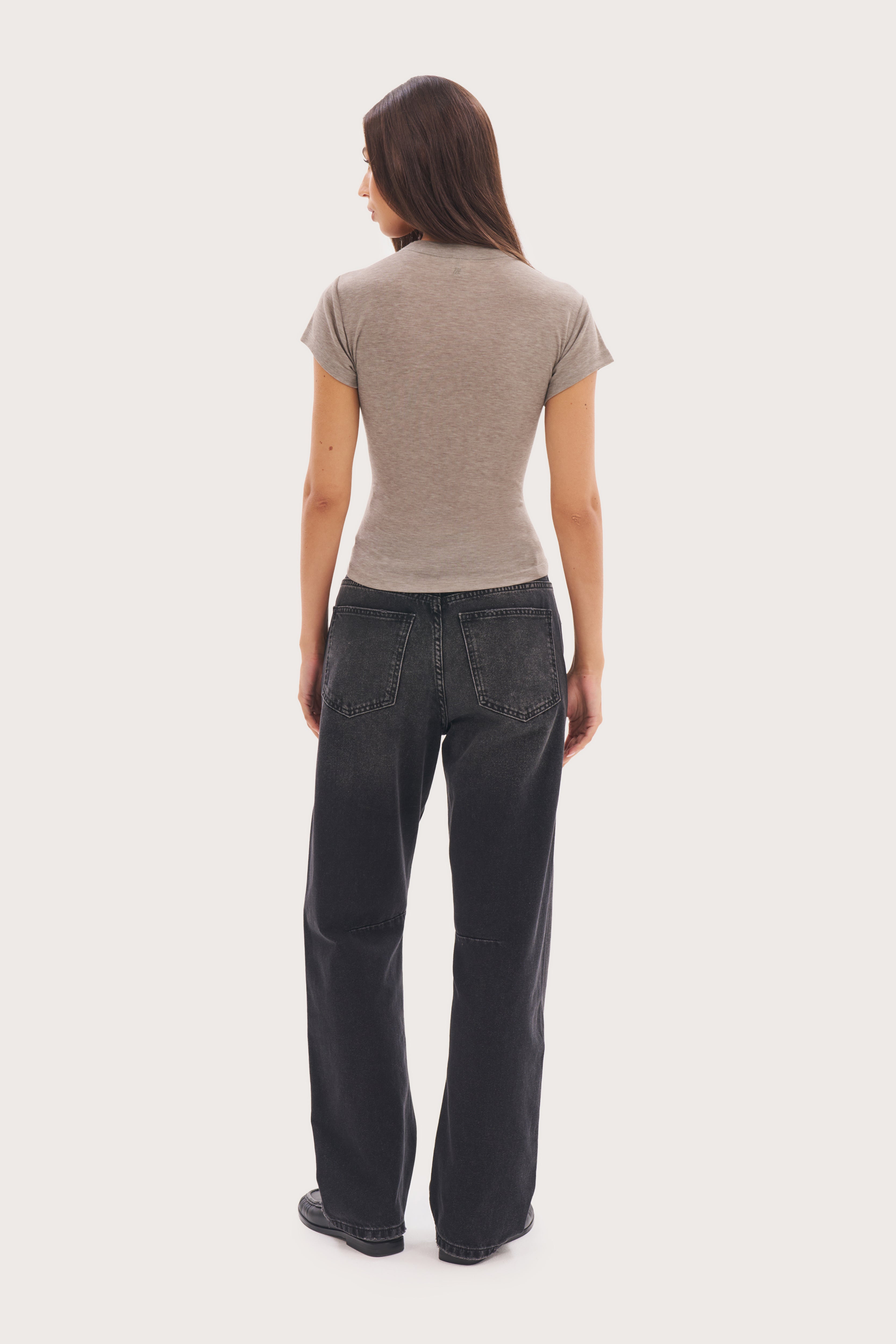 Minimal Sheer Tee - Grey Marl