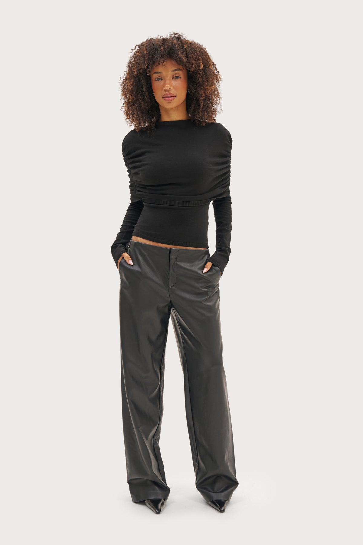 Avelia Layered Top - Black