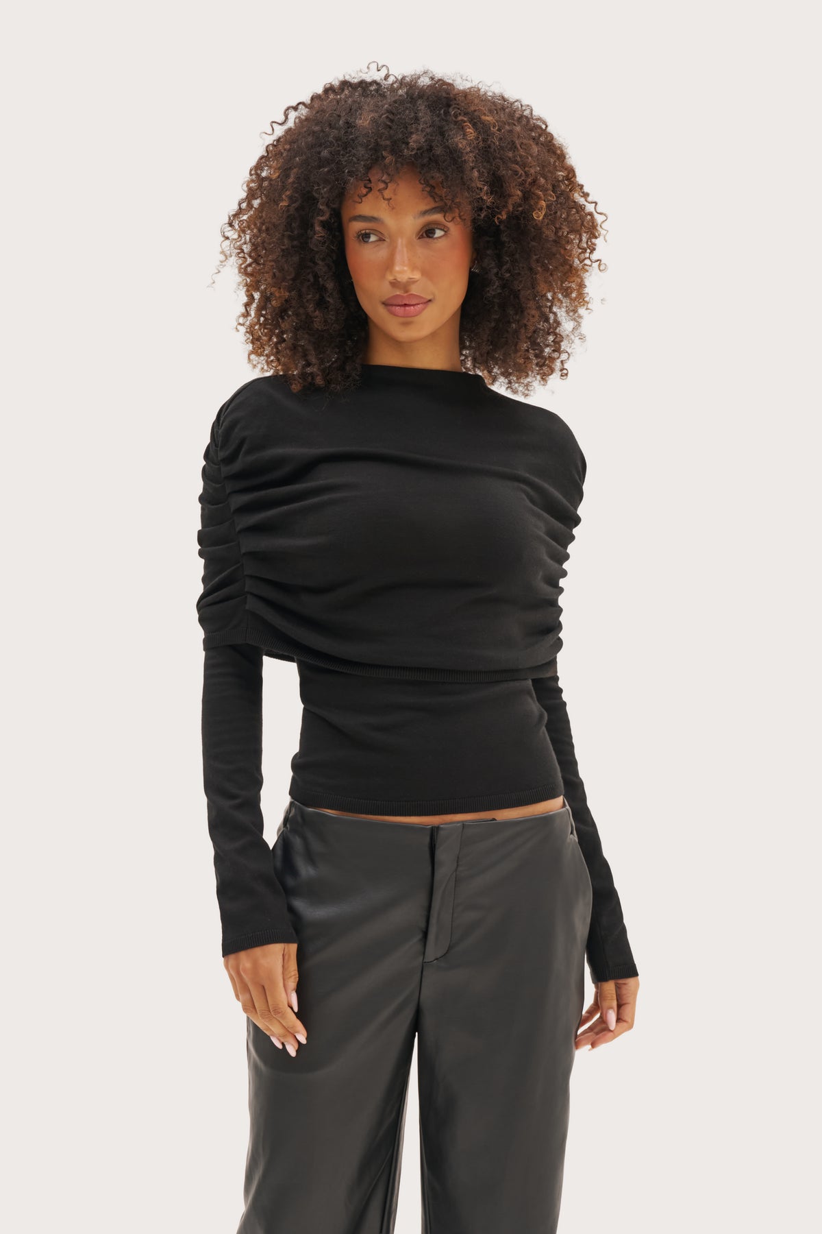 Avelia Layered Top - Black