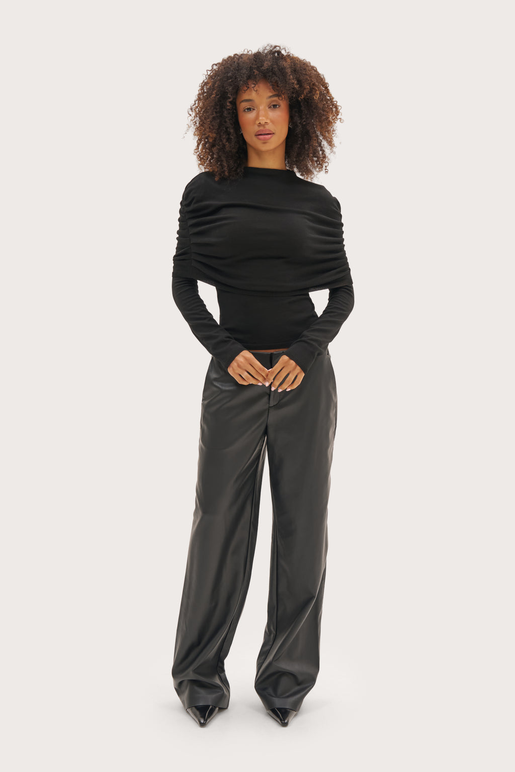 Avelia Layered Top - Black