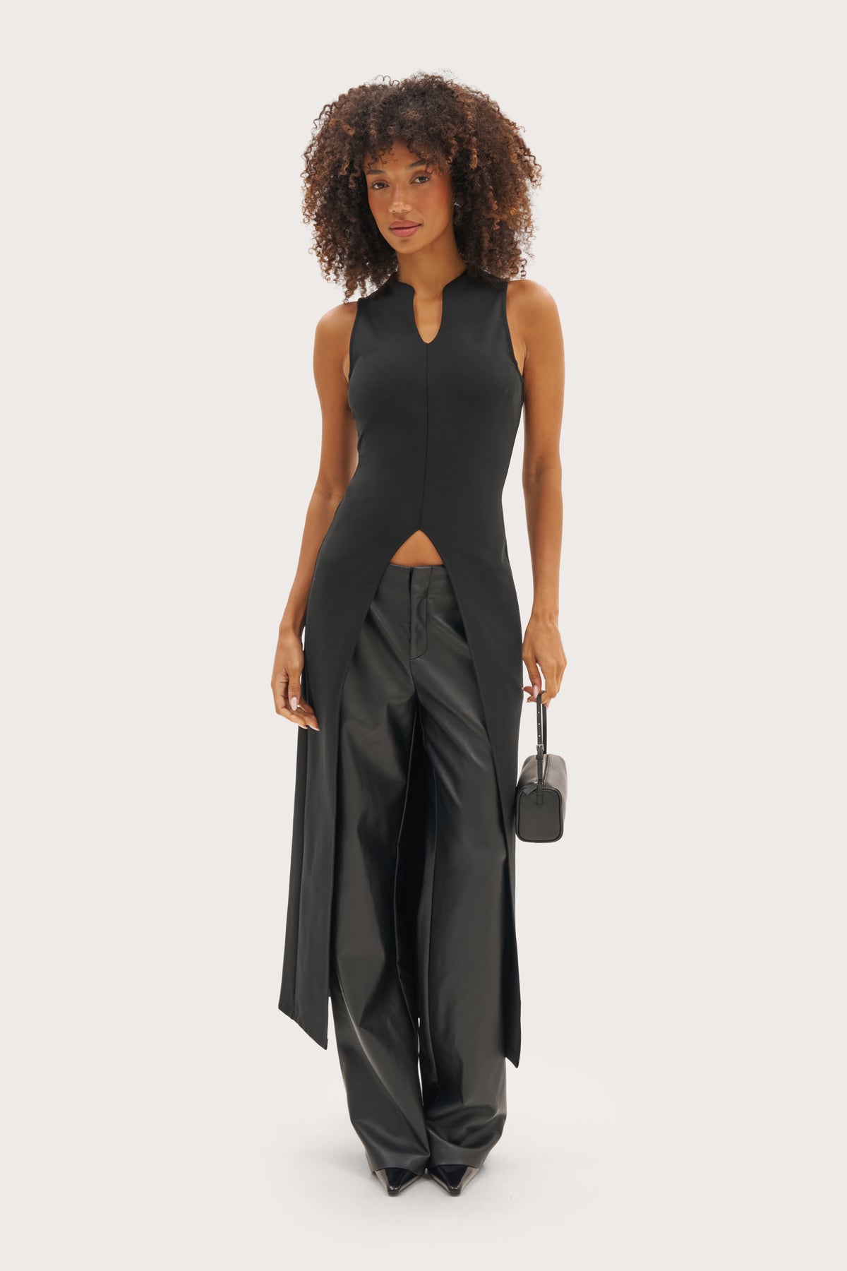 After Dark Longline Top - Black