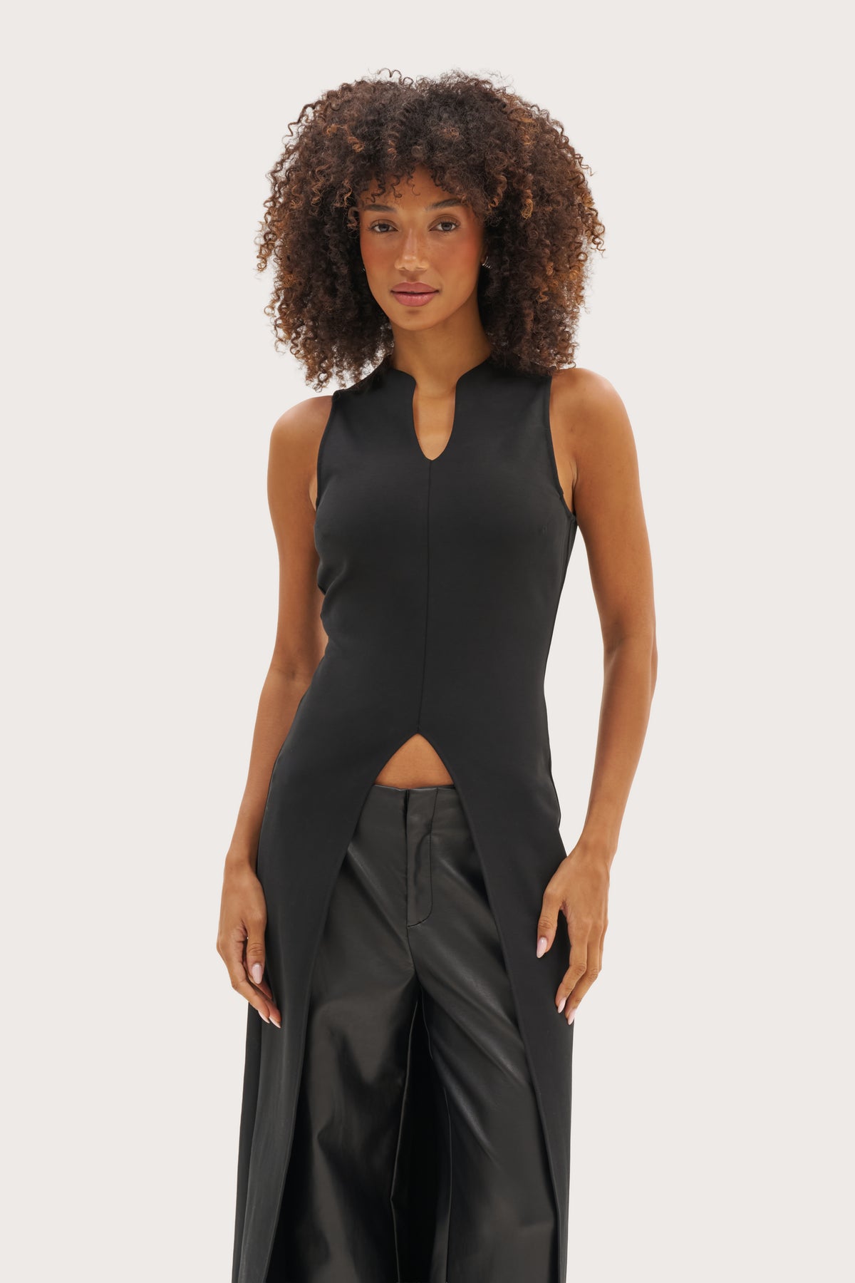 After Dark Longline Top - Black