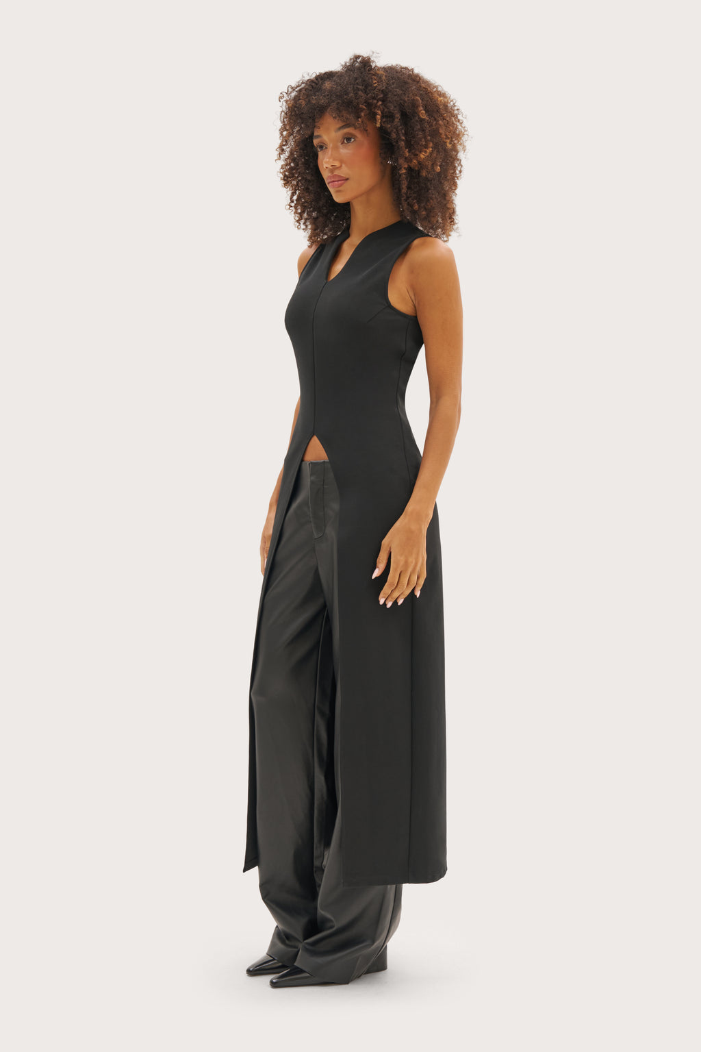 After Dark Longline Top - Black