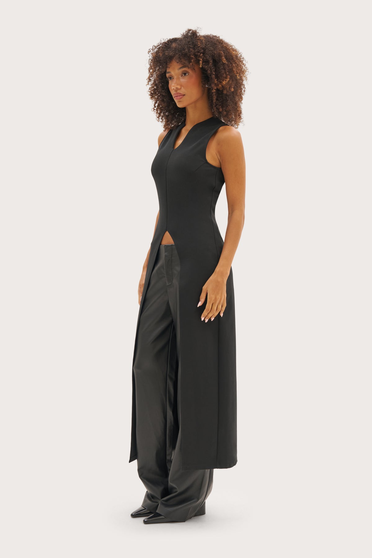 After Dark Longline Top - Black
