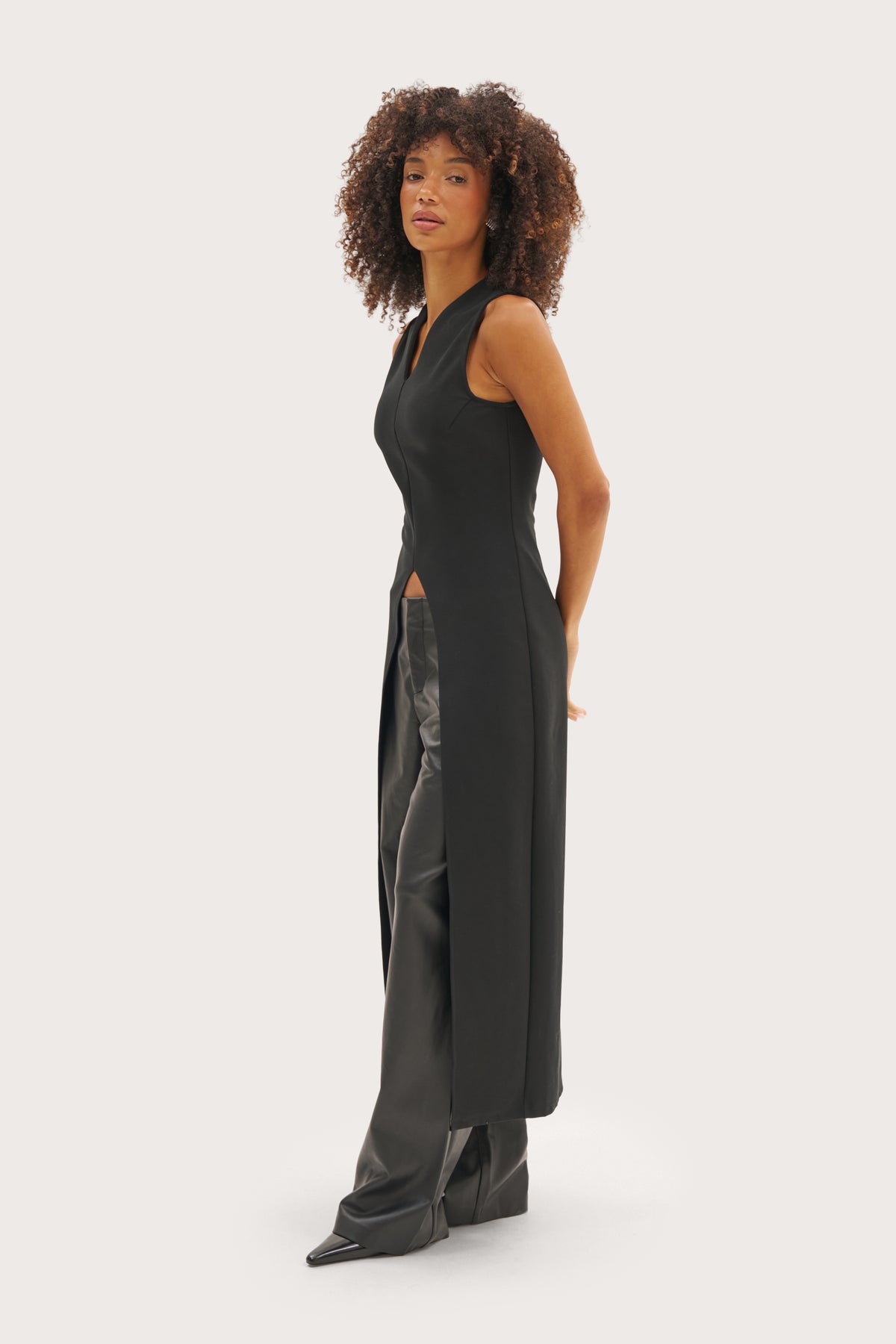 After Dark Longline Top - Black